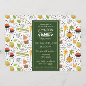 Wiedersehen-Design mit farbenprächtigem Hintergrun Einladung (Vorne/Hinten)