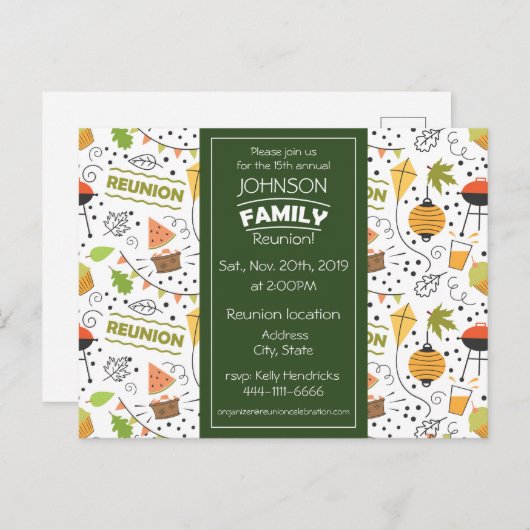 Wiedersehen-Design mit farbigem Hintergrund inv Postkarte (Vorne/Hinten)