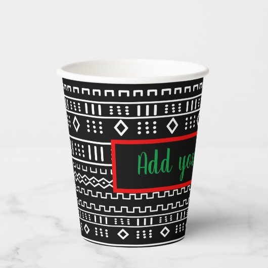 Wiedersehen-Design-Papiergehäuse für Afrocentric F Pappbecher (Vorderseite)