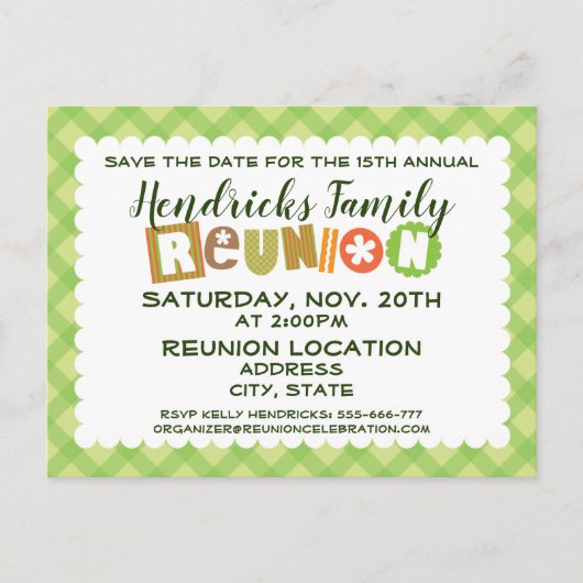 Wiedersehen-Design Postkarte (Vorderseite)