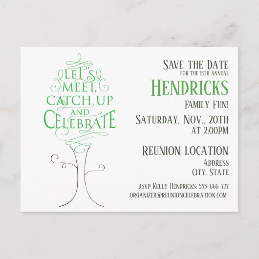 Wiedersehen-Design Postkarte (Vorderseite)