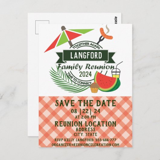 Wiedersehen-Design Postkarte (Vorne/Hinten)