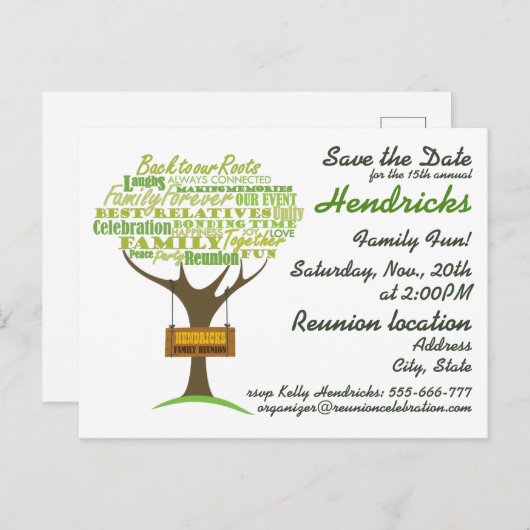 Wiedersehen-Design Postkarte (Vorne/Hinten)