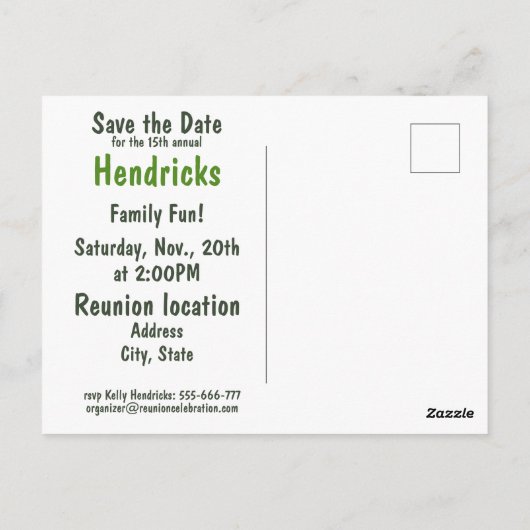 Wiedersehen-Design-Postkarte Postkarte (Rückseite)