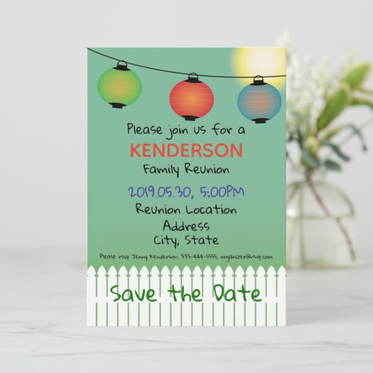 Wiedersehen-Design Save The Date (Stehend Vorderseite)