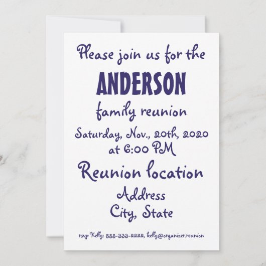 Wiedersehen-Design Save The Date (Rückseite)