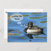 Wiedersehen, die die Ankündigung der Flock-Duck-In Postkarte (Vorne/Hinten)