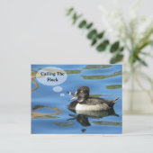 Wiedersehen, die die Ankündigung der Flock-Duck-In Postkarte (Stehend Vorderseite)