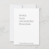 Wiedersehen Dinner Picture Einladung (Rückseite)