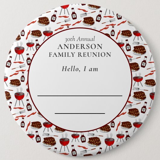 Wiedersehen Einführung in das Barbecue Muster Button (Vorderseite)