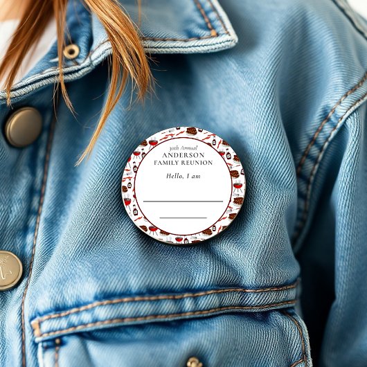 Wiedersehen Einführung in das Barbecue Muster Button