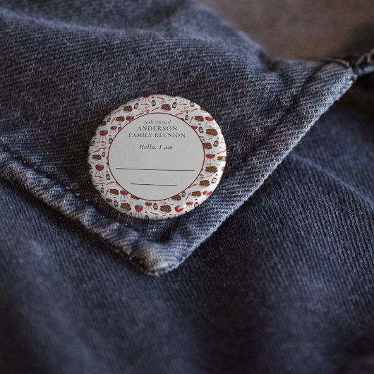 Wiedersehen Einführung in das Barbecue Muster Button