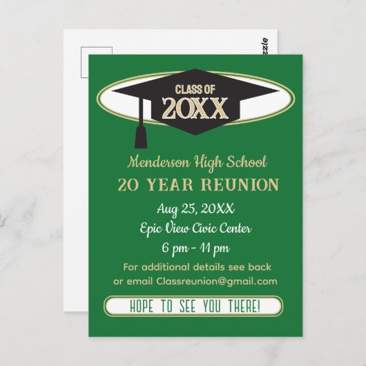 Wiedersehen Einladen! Perfekte Wiedersehen-Postkar Postkarte (Vorne/Hinten)