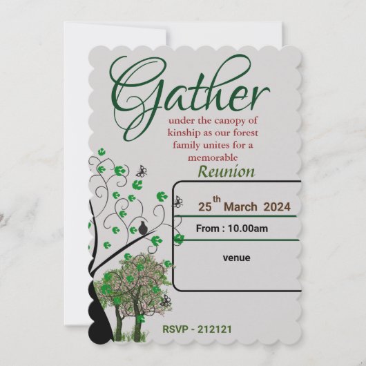 Wiedersehen Einladung (Vorderseite)