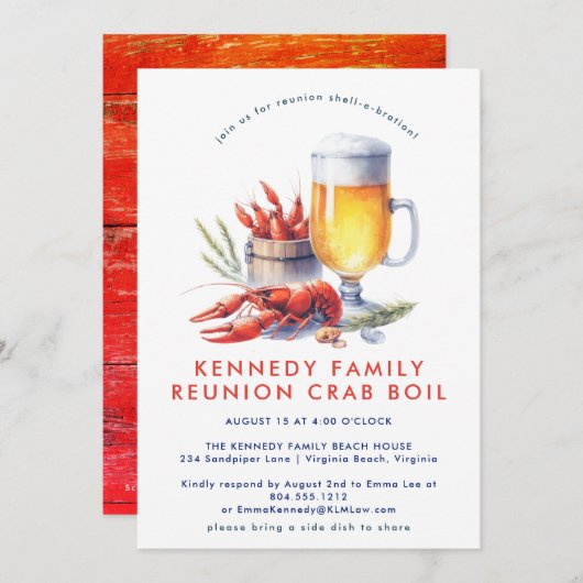 Wiedersehen Einladung (Vorne/Hinten)