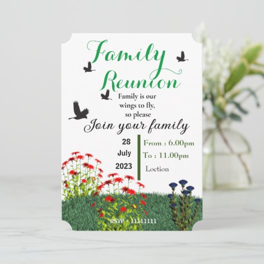 Wiedersehen Einladung (Stehend Vorderseite)