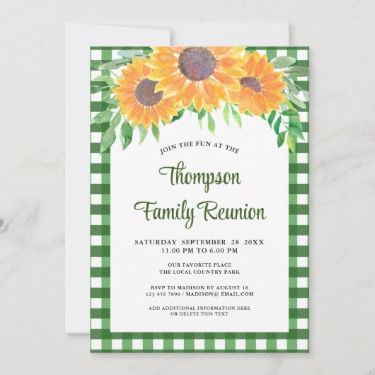 Wiedersehen Einladung (Vorderseite)