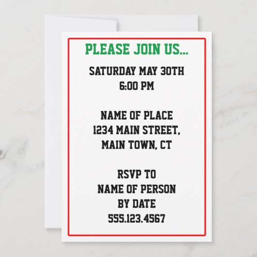 Wiedersehen Einladung (Rückseite)