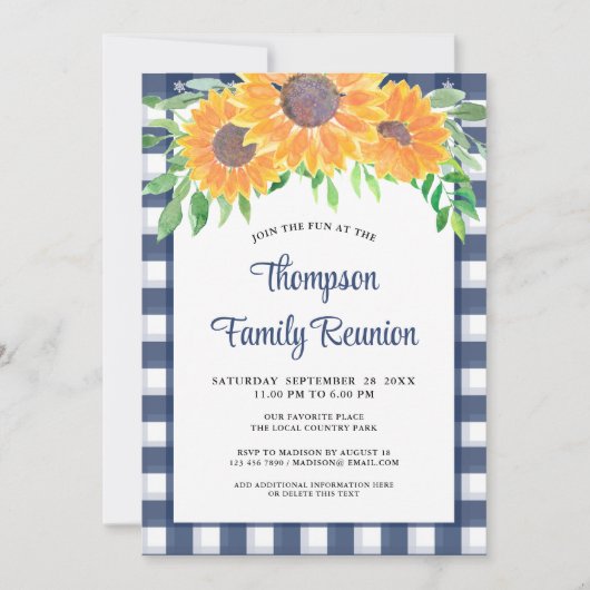 Wiedersehen Einladung (Vorderseite)