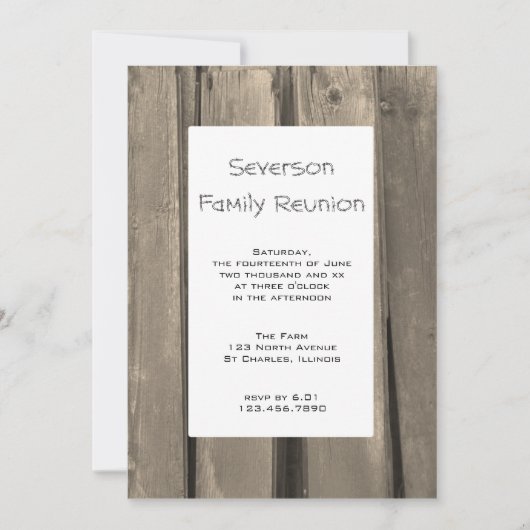 Wiedersehen Einladung (Vorderseite)