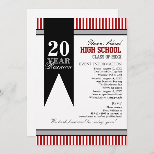 Wiedersehen Einladung (Vorne/Hinten)