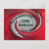 Wiedersehen Einladung Ankündigung Hellrot Postkarte (Vorderseite)