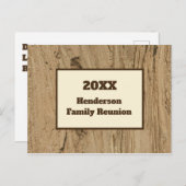 Wiedersehen-Einladung Ankündigung Rustikal Postkarte (Vorne/Hinten)