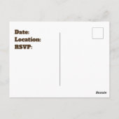 Wiedersehen-Einladung Ankündigung Rustikal Postkarte (Rückseite)