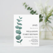 Wiedersehen-Einladung der Eucalyptus-Familie (Stehend Vorderseite)