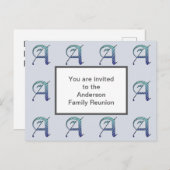 Wiedersehen Einladung der Familie gestrichen Buchs Postkarte (Vorne/Hinten)