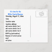 Wiedersehen-Einladung der Familie Las Vegas Einladungspostkarte (Rückseite)