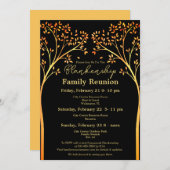 Wiedersehen Einladung der Golden Orange Tree Famil (Vorne/Hinten)