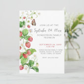 Wiedersehen-Einladung der Strawberry-Familie Einladung (Stehend Vorderseite)