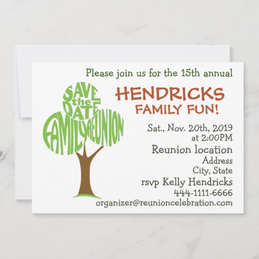 Wiedersehen-Einladung Einladung (Vorderseite)