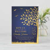 Wiedersehen-Einladung für benutzerdefinierte Navy Einladung (Stehend Vorderseite)