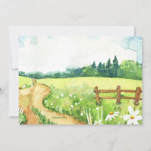 Wiedersehen-Einladung für Country Road Family Einladung (Rückseite)