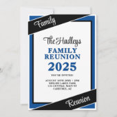 Wiedersehen-Einladung für Custom Blue Family Einladung (Vorderseite)