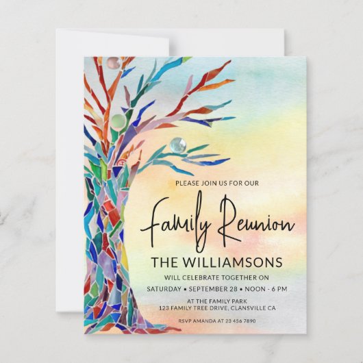 Wiedersehen-Einladung für eine Familie von Haushal (Vorderseite)