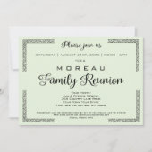 Wiedersehen-Einladung für eine grüne oder eine bel Einladung (Vorderseite)