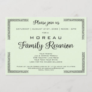 Wiedersehen-Einladung für eine grüne oder eine bel Einladung