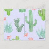Wiedersehen-Einladung für Kaktus-Themed Family Postkarte (Rückseite)