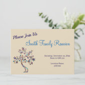 Wiedersehen-Einladung für Nebula Tree Family Einladung (Stehend Vorderseite)