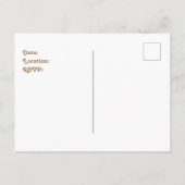 Wiedersehen Einladung Gold Silver Letter L Postkarte (Rückseite)