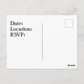 Wiedersehen Einladung H Mosaik Monogram Postkarte (Rückseite)