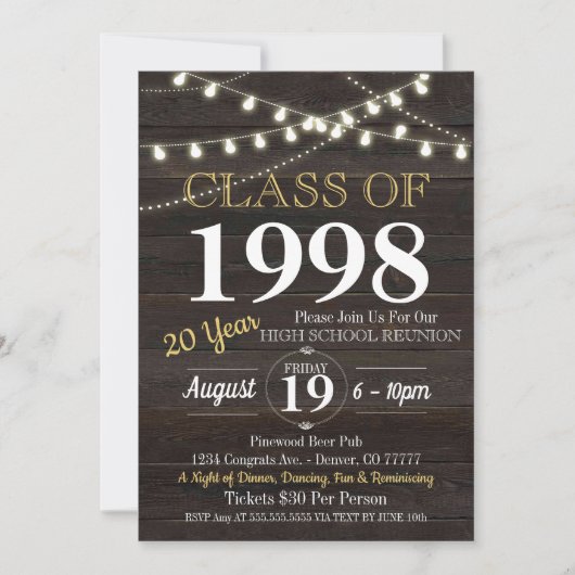 Wiedersehen Einladung - Jedes Jahr! (Vorderseite)