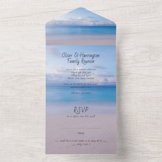 Wiedersehen-Einladung mit UAWG All In One Einladung (Innen Boden)