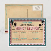 Wiedersehen - Einladung Postkarte (Vorne/Hinten)