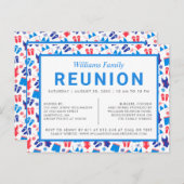 Wiedersehen Einladung Red White Blue (Vorne/Hinten)