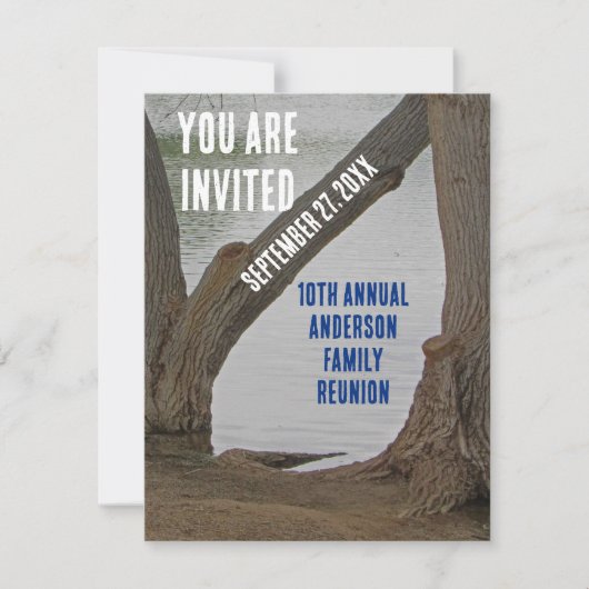 Wiedersehen Einladung Rustikaler Urlaub am See (Vorderseite)