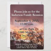 Wiedersehen-Einladung und Foto-Bingokarte (Rückseite)